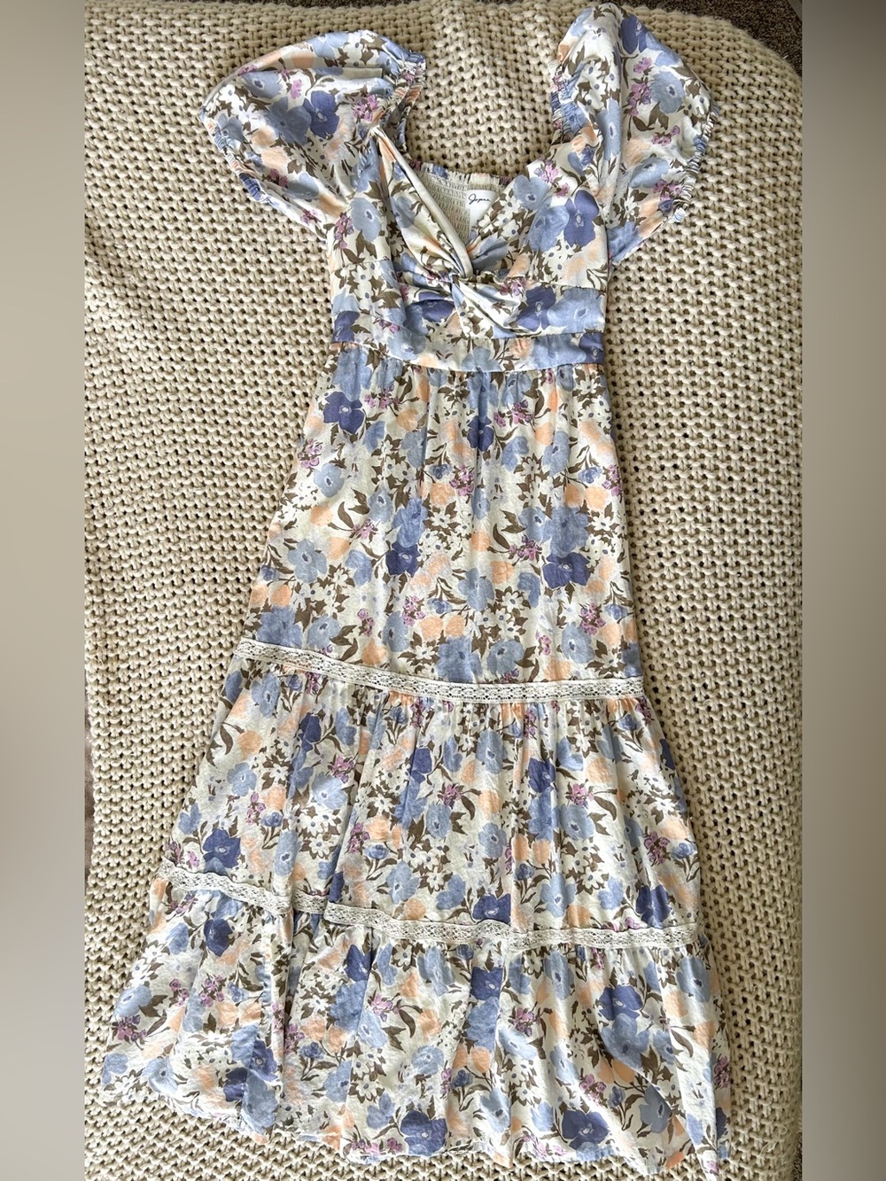 Floral Puff Sleeve Maxi Dress